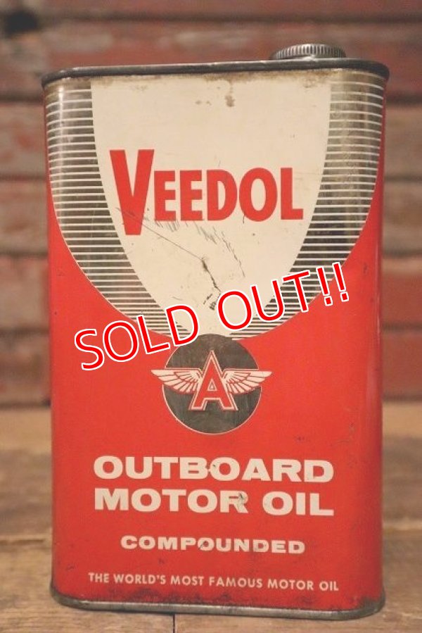 画像3: dp-230301-48 VEEDOL / OUTBOARD MOTOR OIL 1 U.S. Quart Can