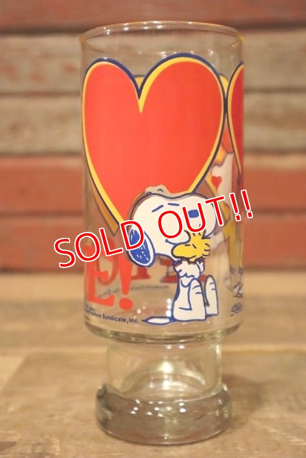 画像1: gs-230301-02 PEANUTS / Anchor Hocking 1970's Glass "LOVE!"