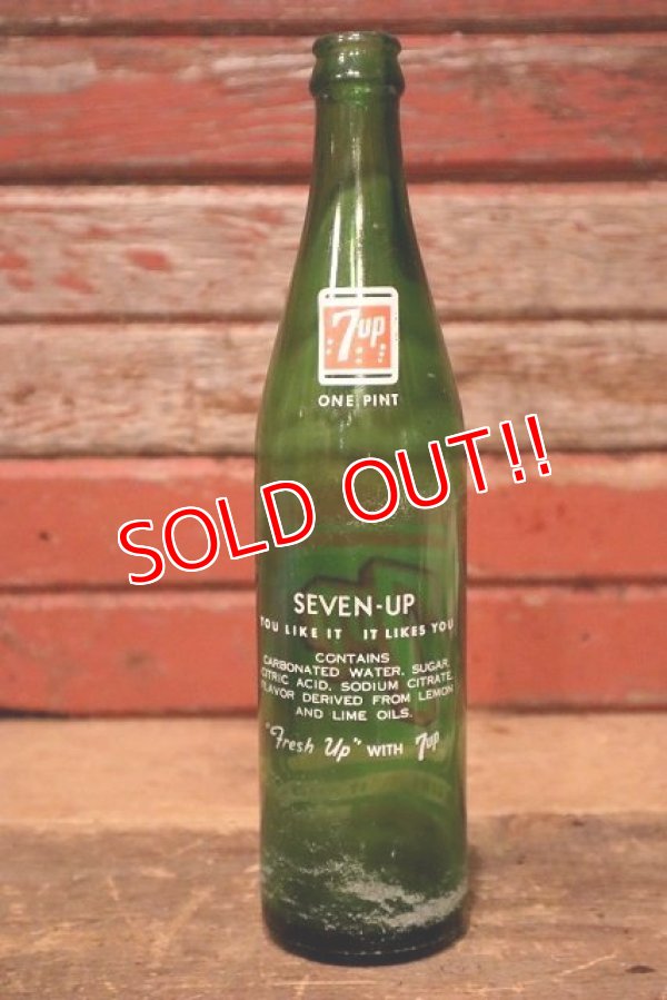 画像4: dp-230301-125 7up / 1960's 1 PINT.OZ Bottle
