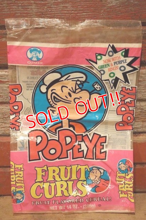 画像1: ct-220901-13 Popeye / QUAKER 1994 "FRUIT CURLS" Vinyl Bag