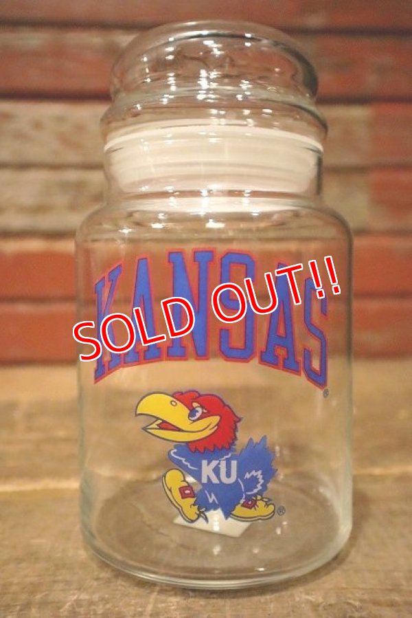 画像1: dp-230414-07 The University of Kansas / Jayhawks Glass Canister