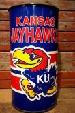 画像4: dp-230414-05 The University of Kansas / Jayhawks Tin Trash Box