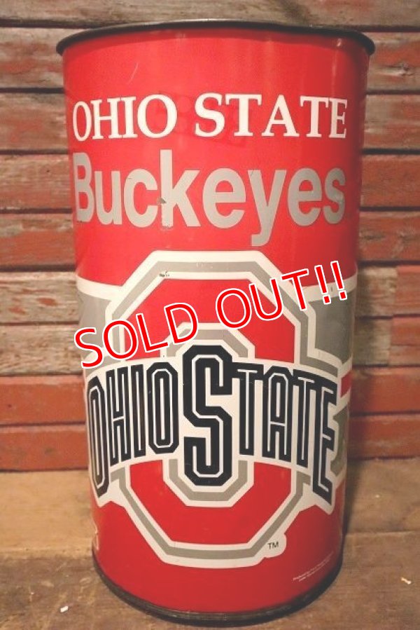 画像4: dp-230414-04 Ohio State University / Ohio State Buckeyes Tin Trash Box