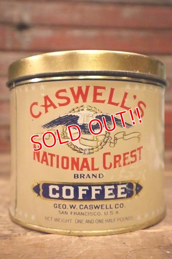 画像3: dp-230414-72 CASWELL'S NATIONAL CREST COFFEE / Vintage Tin Can