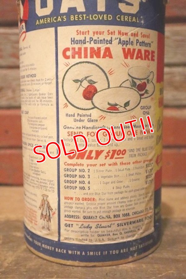 画像4: dp-230414-31 QUAKER OATS / 1960's Cardboard Tube Box