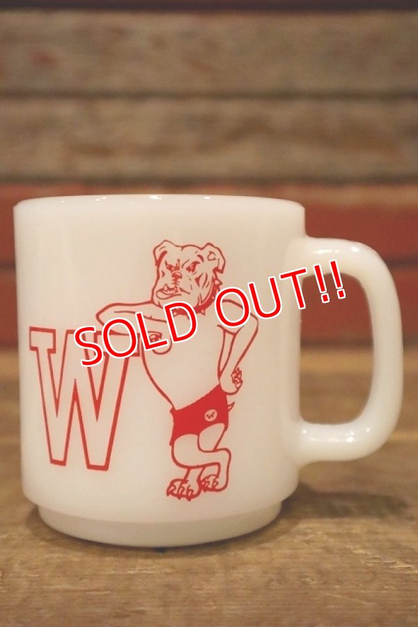 画像1: dp-230414-01 WILSON BULLDOGS / 1960's-1970's Glasbake Mug