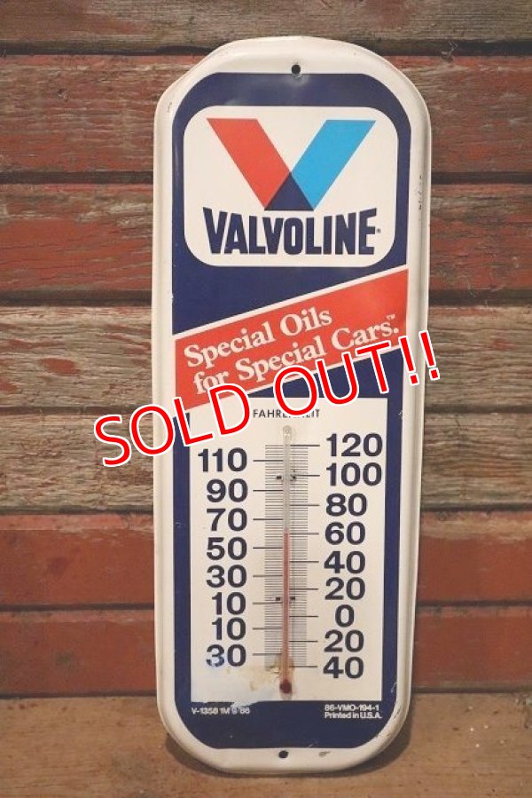 画像1: dp-230401-39 VALVOLINE / 1980's Thermometer Sign