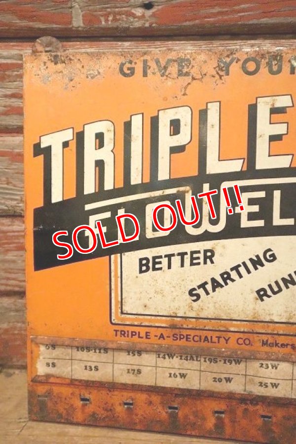 画像2: dp-230301-15 TRIPLE-A-CABLES / Vintage Metal Sign