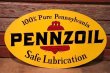 画像1: dp-230401-44 PENNZOIL / 1970's W-side Metal Sign