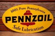 画像6: dp-230401-44 PENNZOIL / 1970's W-side Metal Sign