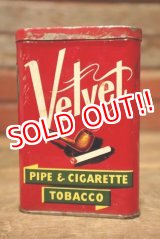 画像: dp-230401-02 Velvet / 1940's-1950's Pipe & Cigarette Tobacco Can