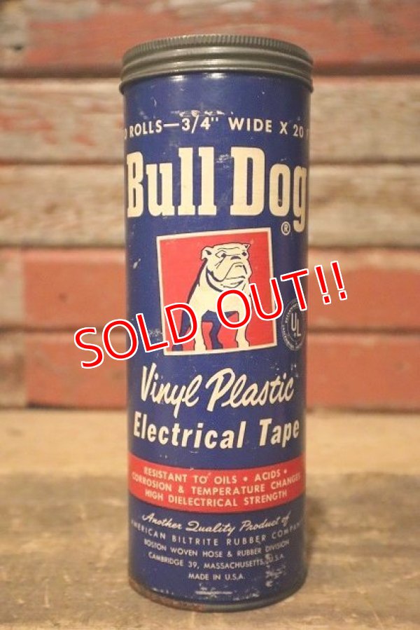 画像1: dp-230414-23 AMERICAN BILTRITE RUBBER COMPANY / 1950's BULLDOG Vinyl Plastic Electrical Tape Box