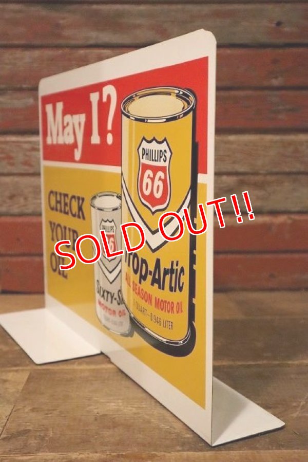 画像9: dp-230503-61 PHILLIPS 66 / 1960's W-side Metal Sign