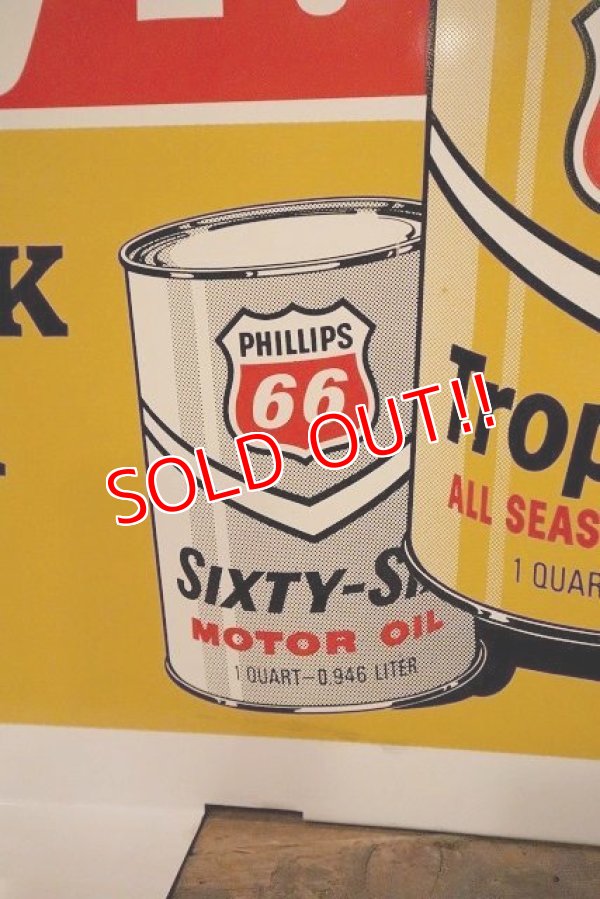 画像3: dp-230503-61 PHILLIPS 66 / 1960's W-side Metal Sign