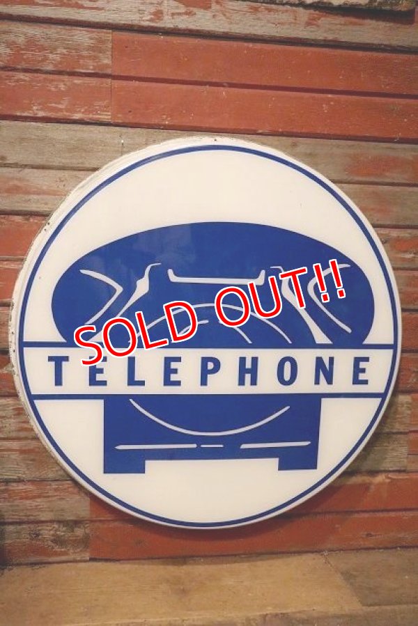 画像1: dp-230401-37 Vintage Public Telephone Sign