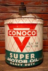 画像: dp-230503-78 CONOCO / SUPER MOTOR OIL 1950's-1960's 5 U.S. GALLONS CAN