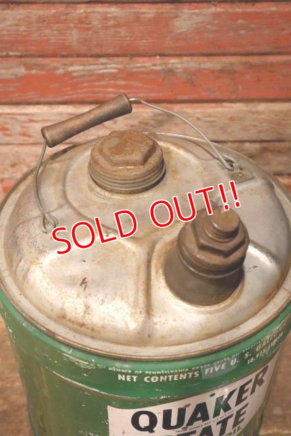 画像7: dp-230503-30 QUAKER STATE / 1940's 5 U.S. GALLONS CAN