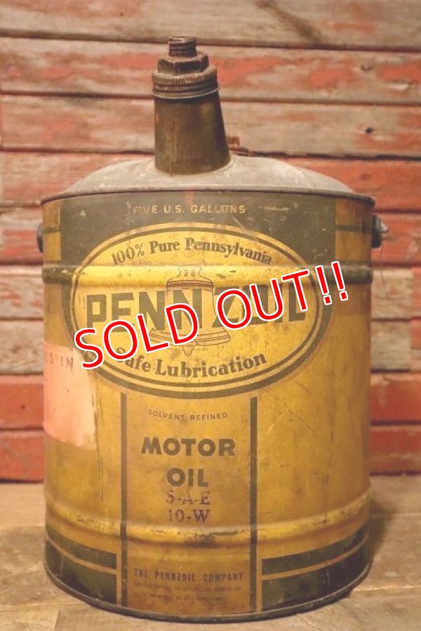 画像1: dp-230503-81 PENNZOIL / 1950's-1960's 5 U.S. GALLONS CAN