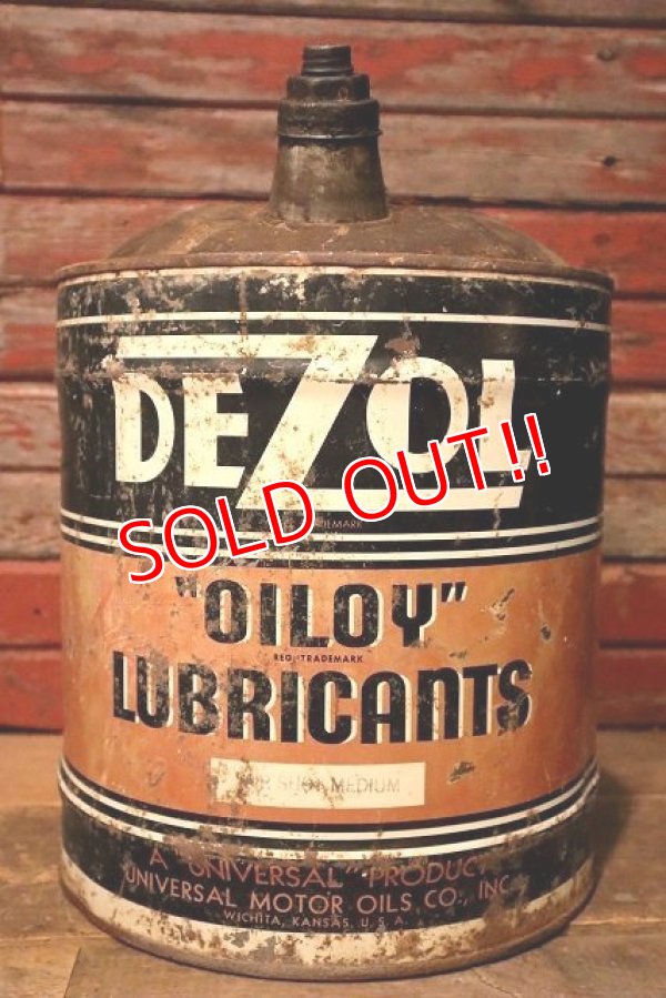 画像1: dp-230503-57 UNIVERSAL OIL CO., INC / DEZOL "OILPY" LUBRICANTS 1950's-1960's 5 U.S. GALLONS CAN