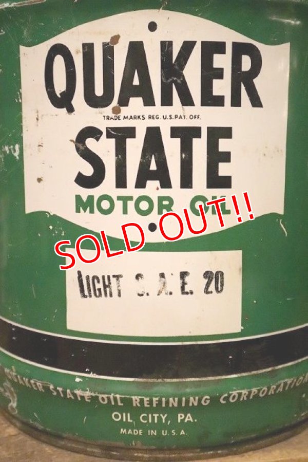 画像2: dp-230503-30 QUAKER STATE / 1940's 5 U.S. GALLONS CAN