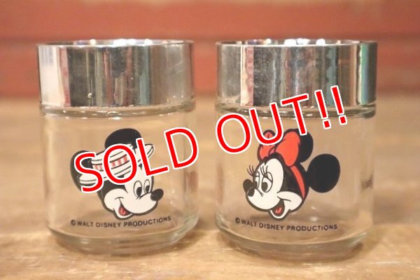 画像1: ct-230414-80 Mickey Mouse & Minnie Mouse / 1960's-1970's Salt & Pepper Shaker