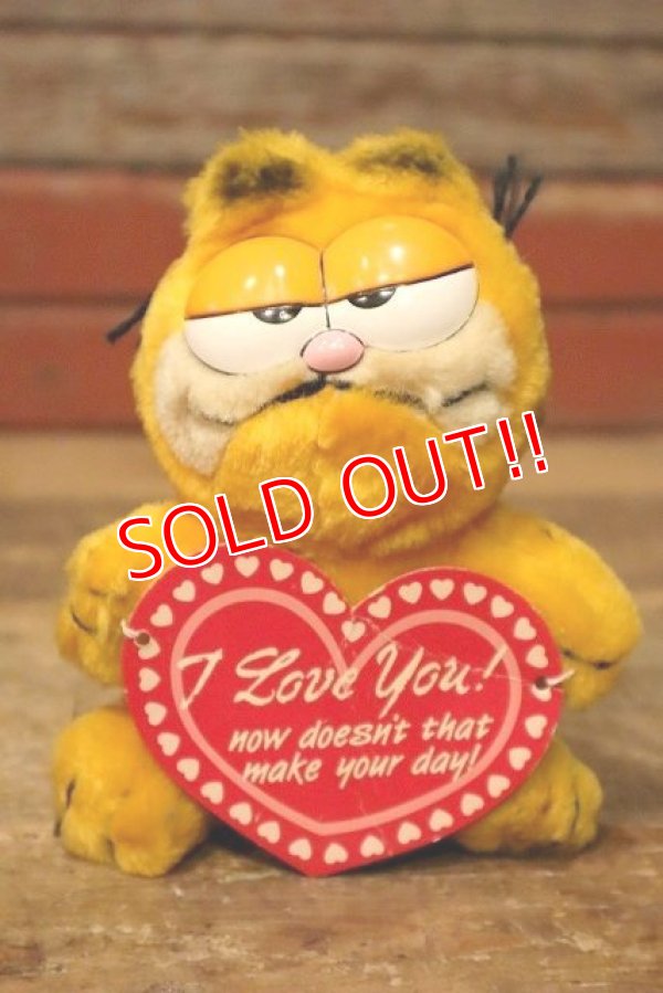 画像1: ct-230503-02 Garfield / 1980's Plush Doll "I Love You!"