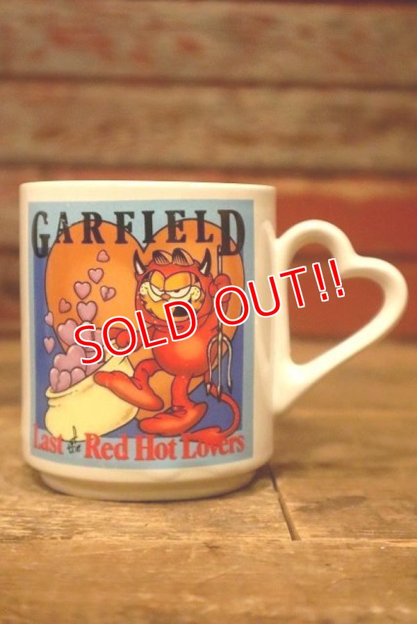 画像1: ct-230503-02 Garfield / ENESCO 1980's Ceramic Mug "Red Devil "