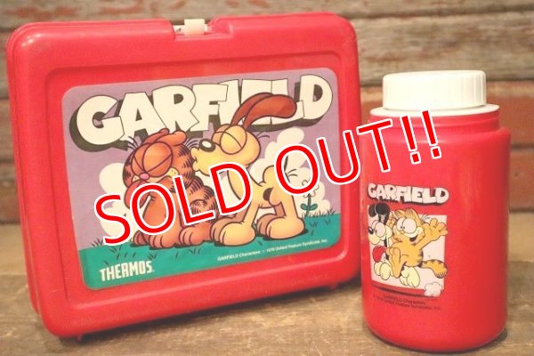 画像1: ct-230503-02 Garfield / THERMOS 1980's Plastic Lunch Box