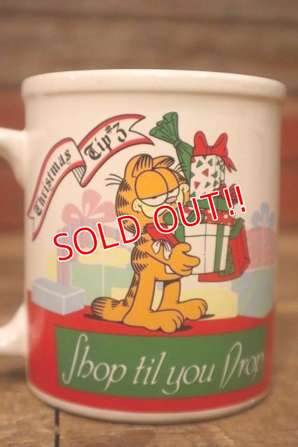 画像3: ct-230503-02 Garfield / ENESCO 1980's Ceramic Mug "Christmas"
