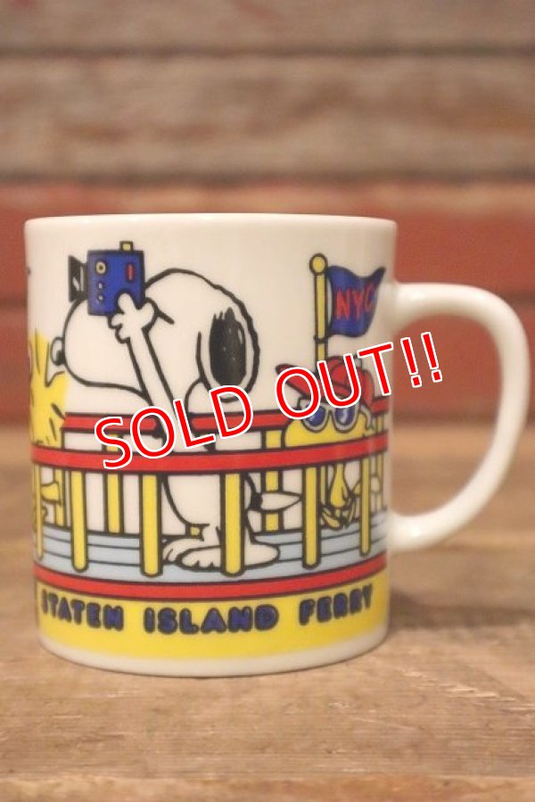 画像1: ct-230414-37 Snoopy / 1970's-1980's Ceramic Mug "NEW YORK"