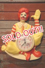 画像: ct-230601-14 McDonald's / Ronald McDonald 1980's Wall Clock (A)