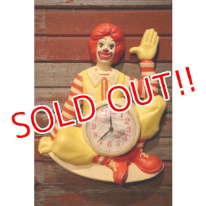 画像: ct-230601-14 McDonald's / Ronald McDonald 1980's Wall Clock (A)