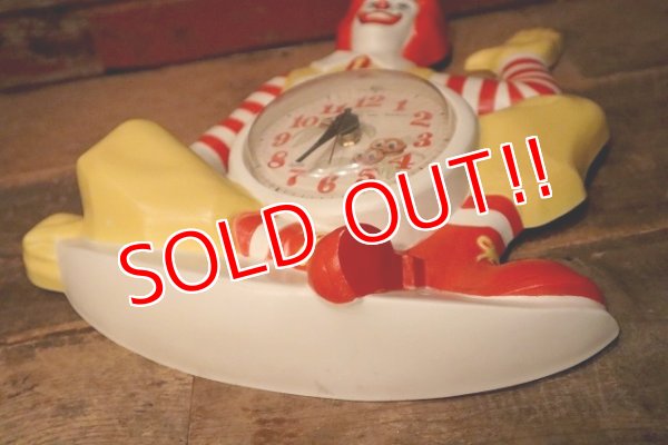 画像8: ct-230601-15 McDonald's / Ronald McDonald 1980's Wall Clock (B)