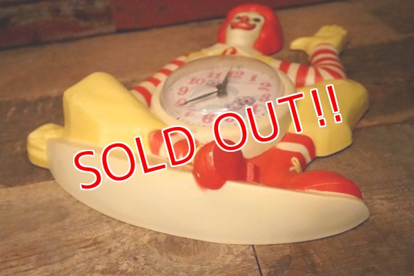 画像8: ct-230601-14 McDonald's / Ronald McDonald 1980's Wall Clock (A)