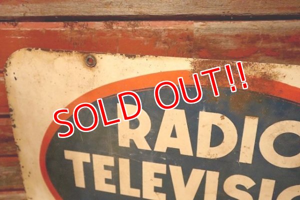 画像10: dp-230601-28 TUNG-SOL / RADIO TELEVISION SERVICE 1950's W-side Metal Sign