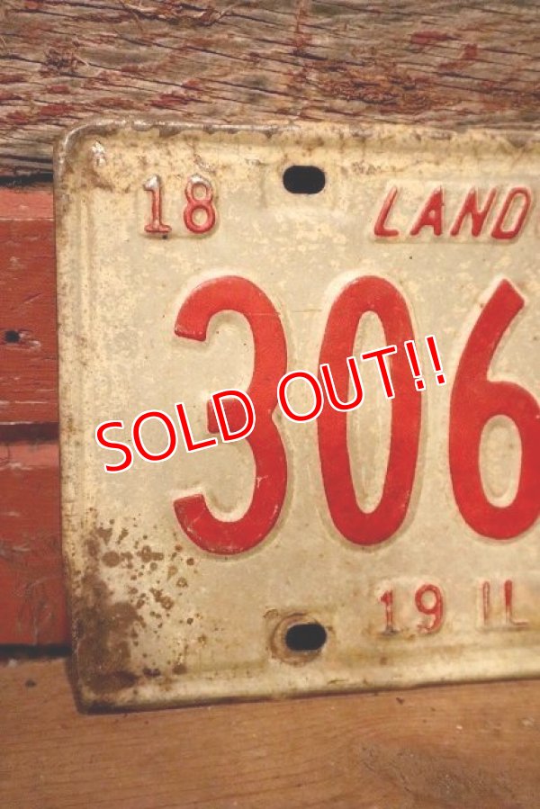 画像3: dp-230601-21 License Plate 1968 ILLINOIS "306 127" Set