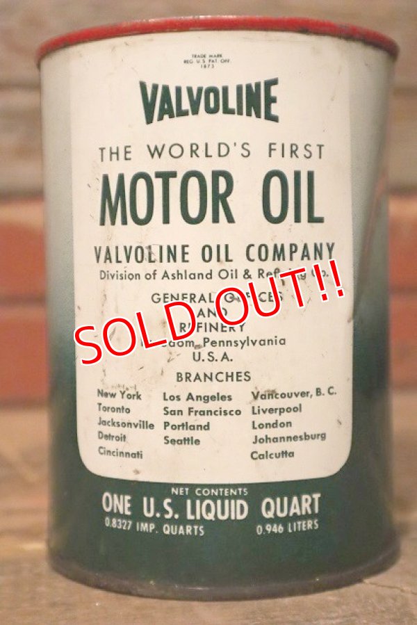 画像3: dp-230608-14 VALVOLINE / 1940's-1950's One U.S. Quart Oil Can