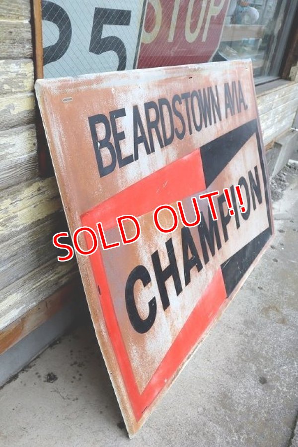 画像10: dp-230601-61 CHAMPION / 1970's Huge Metal Sign