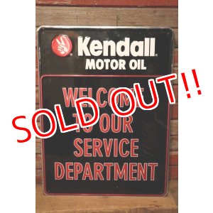 画像: dp-230601-29 KENDALL /1980's Metal Sign "WELCOME TO OUR SERVICE DEPARTMENT"