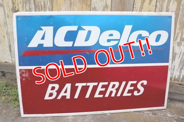 画像1: dp-230608-07 AC Delco / "BATTERIES" Metal Sign