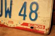 画像3: dp-230601-21 License Plate 1976 ILLINOIS "RJW 48" 