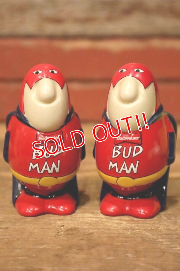 画像1: ct-230608-05 Budweiser / BUD MAN 1990's Salt & Pepper Shaker