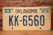 画像1: dp-230601-21 License Plate 1980 OKLAHOMA  "KK-6560"