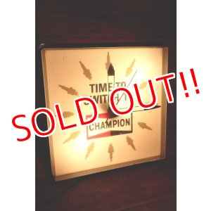 画像: dp-230608-03 CHAMPION / 1960's-1970's Lighted Clock