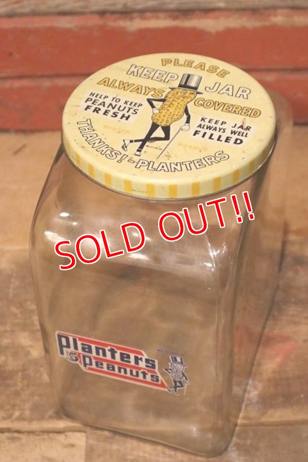 画像1: ct-230701-20 PLANTERS / MR.PEANUT 1930's-1940's Glass Jar