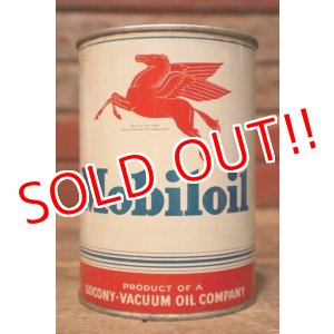 画像: dp-230724-34 Mobiloil / 1940's One Quart Oil Can