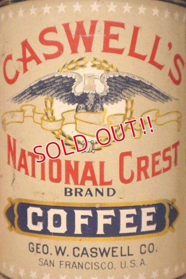 画像2: dp-230724-29 CASWELL'S NATIONAL CREST COFFEE / Vintage Tin Can