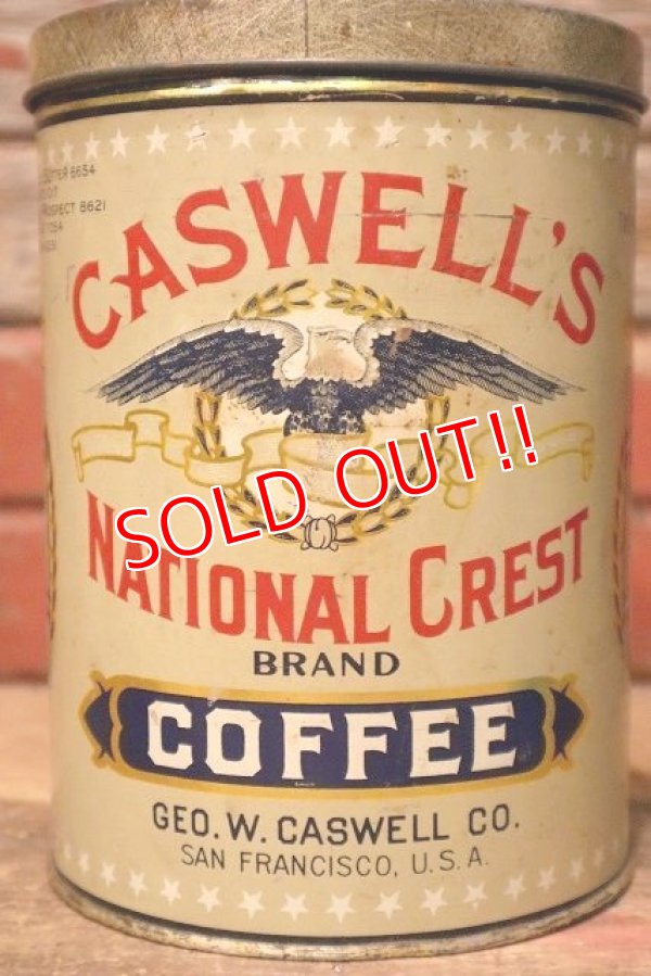 画像3: dp-230724-29 CASWELL'S NATIONAL CREST COFFEE / Vintage Tin Can