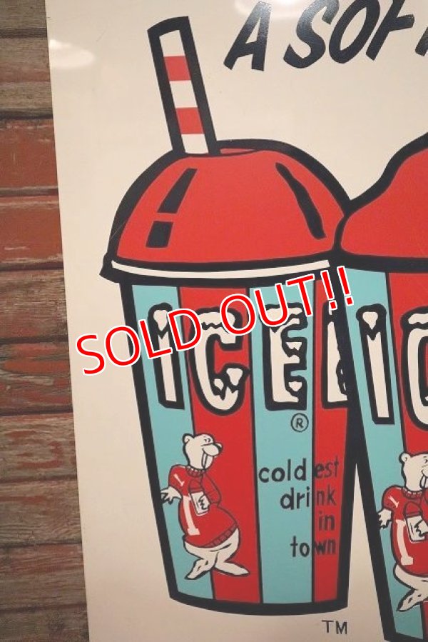 画像8: dp-230701-55 ICEE BEAR / 1970's-1980's W-side Metal Sign
