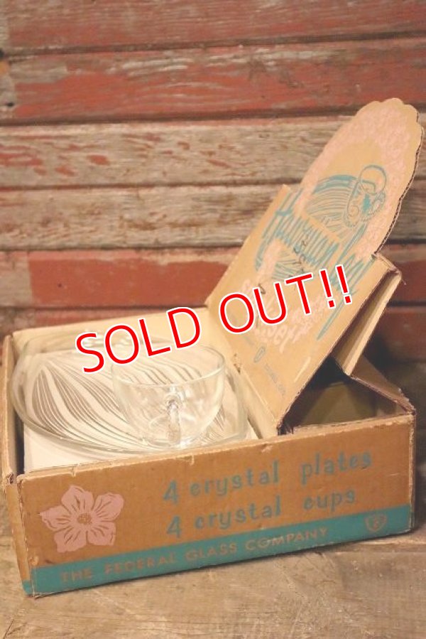 画像8: dp-201101-36 FEDERAL / 1950's Hawaiian Leaf Snack Set